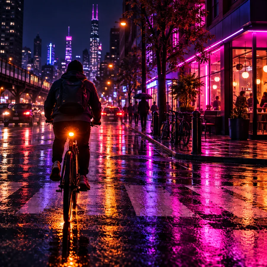 Exemple de contenu sur le cyclisme nocturne