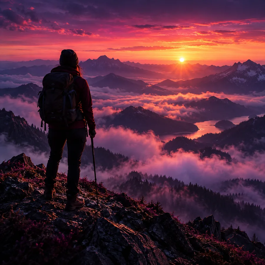 Exemple de contenu de voyage en montagne